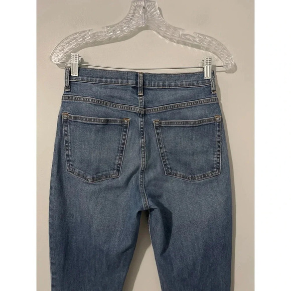 Everlane The High Waist Straight Jeans Women’s Size 27 Blue Ankle Stretch Denim - Picture 7 of 10